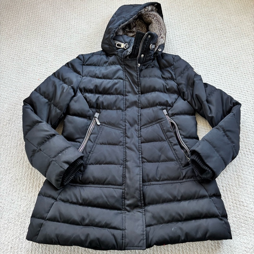 Vince Camuto Women's Black Quilted puffer coat